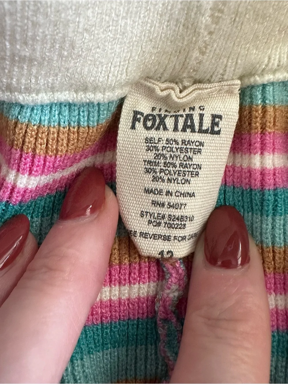 Finding Foxtale Stripe Rib Knit Shorts